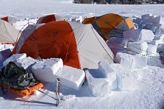 17C The Ice Blocks Were Blown Onto Two Tents Which Had To Be Fixed And Then Surrounded By An Ice Wall For Protection On Day 8 At Mount Vinson Low Camp.jpg
